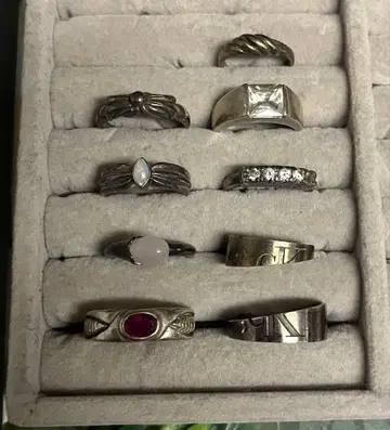 실버 925 반지 9개 묶음 판매