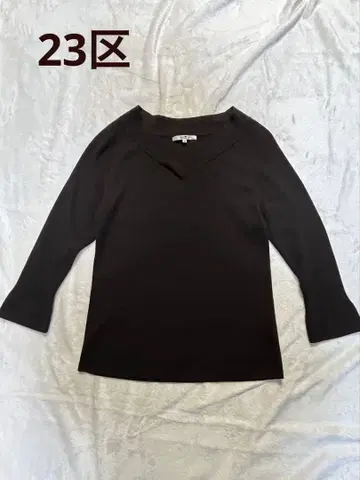 23구 긴팔 니트 다크 브라운