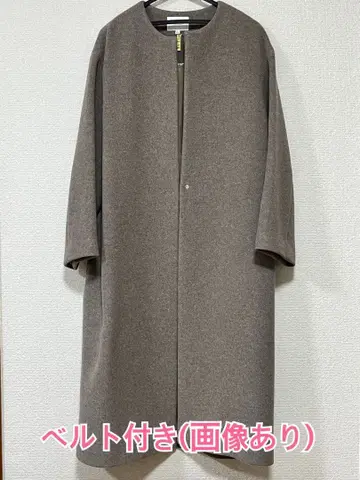 BEAUTY&YOUTH 노카라 벨트 롱 코트 L