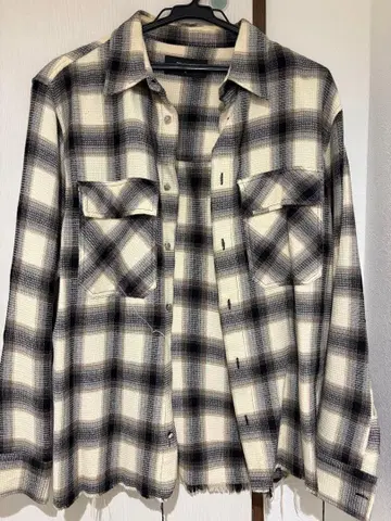 REPRESENT 체크 무늬 플란넬 셔츠