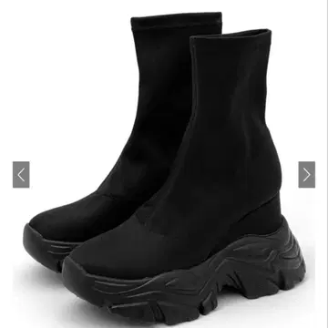 GRL 스니커즈 밑창 숏부츠 통굽 블랙