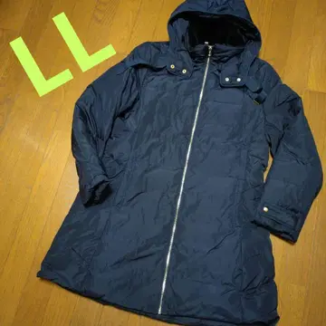 네이비 후드 부착 다운 자켓 LL 사이즈