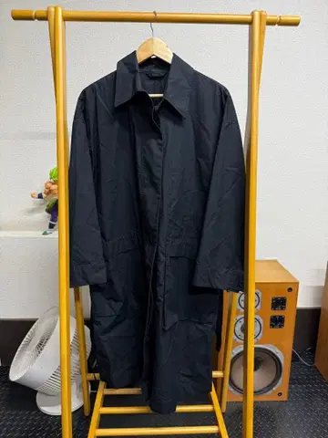 UNIQLO 블랙 스텐카라 코트 롱 기장