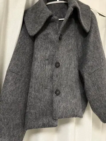 VIS 빅 컬러 모몽가 샤기 숏코트 그레이 S