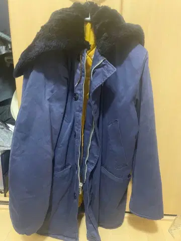 [ 구제 의류 ] 네이비 다운 자켓 퍼 포함