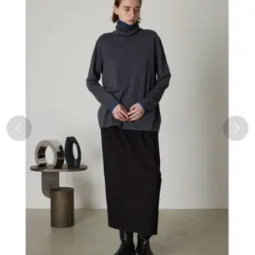 RIM.ARK 더블 터틀넥 니트 탑