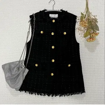 Mystrada 트위드 베스트 S사이즈