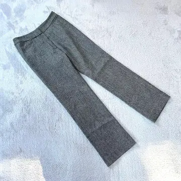 [ 아베베 ] (38) 헤링본 슬랙스 팬츠 그레이 울 혼방