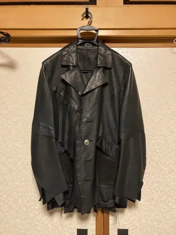 sulvam 가죽 테일러드 자켓