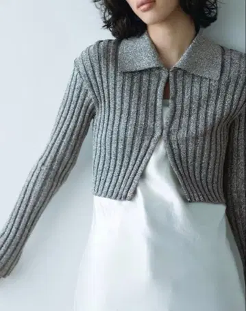 CODE A lame knit cardigan