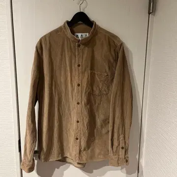 Babour 바버 코듀로이 스탠드 카라 셔츠 브라운 L
