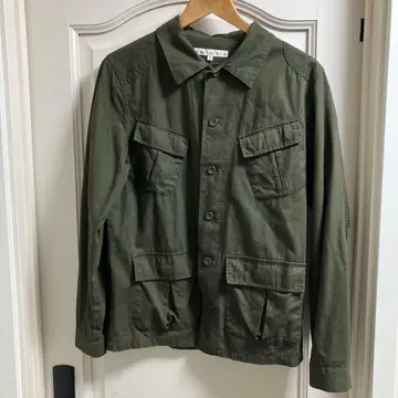 BAYCANT 올리브 그린 베트남 자켓 긴팔 셔츠 S