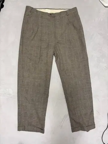 70s~80s 체크 슬랙스 로켓 탈론 지퍼