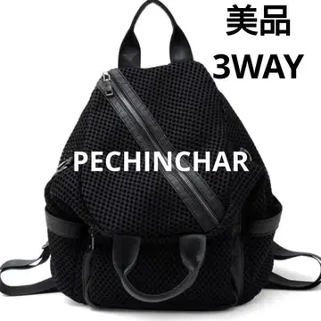 1회 사용 3WAY PECHINCHAR 메쉬 토트백 백팩