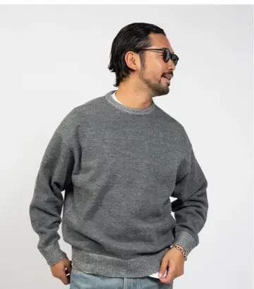 KAJA PLATING CREW KNIT OVY size M