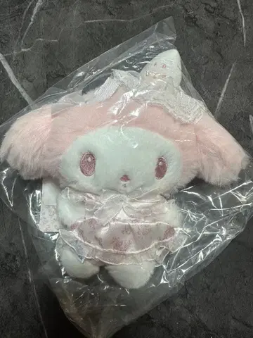 산리오 마이멜로디 화이트 딸기 티타임 풀 바디 봉제 인형 파우치