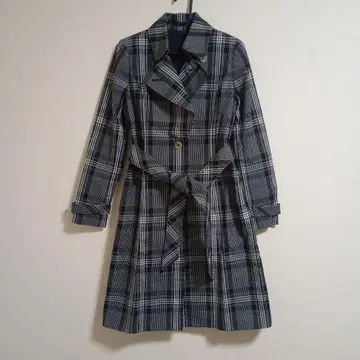 해롯 체크 무늬 트렌치코트 S