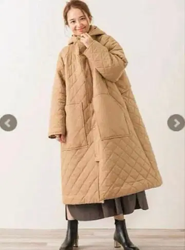 yori 퀼팅 롱 코트