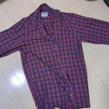 Wrangler 체크 무늬 긴팔 셔츠 빨파