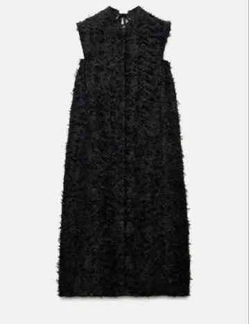 zara 프린지 볼륨 미디 원피스