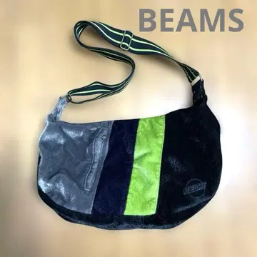 BEAMS 숄더백 그레이 블랙 그린