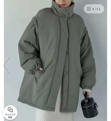 올리브 그린 다운 자켓