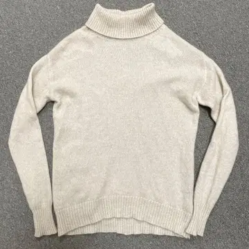 Posh Alma 캐시미어 100% 터틀넥 스웨터 니트 M 오트밀