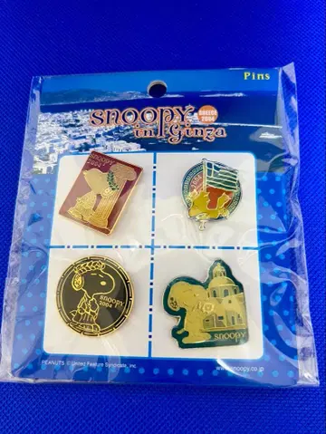 SNOOPY in GINZA 2004 핀즈 4개 세트