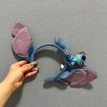 스티치 귀 달린 머리띠 머리띠 디즈니 디즈니랜드