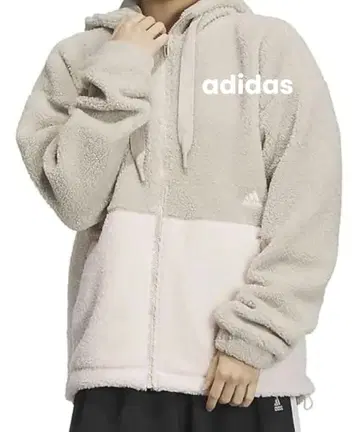 플리스 보아 루즈핏 풀 지퍼 자켓 미사용품 adidas