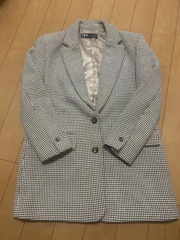 ZARA 체크 무늬 테일러드 자켓 아우터