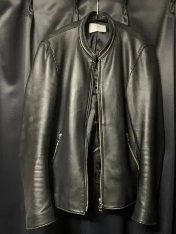 STUDIOUS 천연 가죽 싱글 라이더 자켓 S