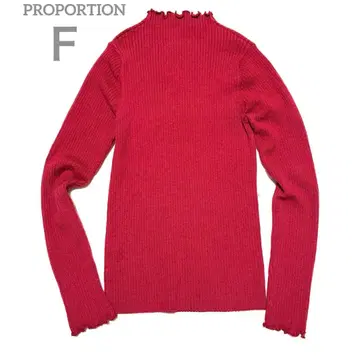 PROPORTION 리브 니트 레트 스웨터 FR 목과 손목에 프릴 장식