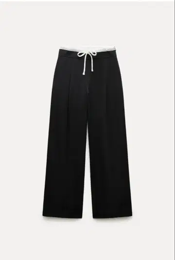 ZARA 와이드 레그 팬츠 더블 허리 밴딩