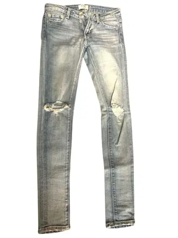 GYDA 데님 스키니 데미지 스키니 하의