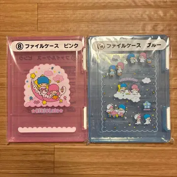 키키&라라 산리오 뽑기 파일 케이스 2종 핑크 블루 키키라라