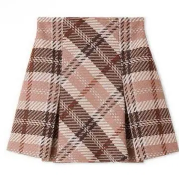 로빙 체크 미니 스커트 핑크