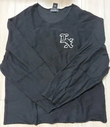 LYFT GOD SELECTION X 블랙 긴팔 트레이닝복 자수 로고