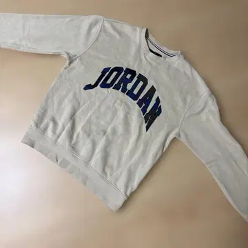 JORDAN 베이지 크루넥 트레이닝복 격자 무늬