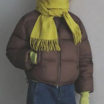 ORO 브라운 다운 그로서리 플롭 패딩 MUSINSA