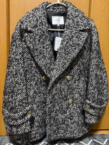 CADUNE 트위드 피 코트 36