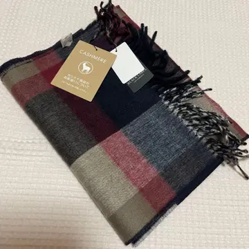 BLACK LABEL 캐시미어 체크 머플러