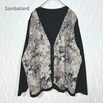 Sanbalard (산바라르) 새상품급 일본제 꽃무늬 절개 가디건 LL