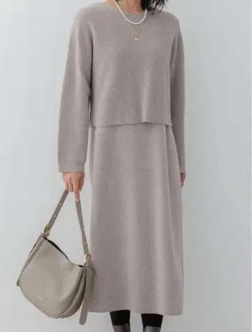 23구 레이어드 니트 트윈 원피스 40 사이즈