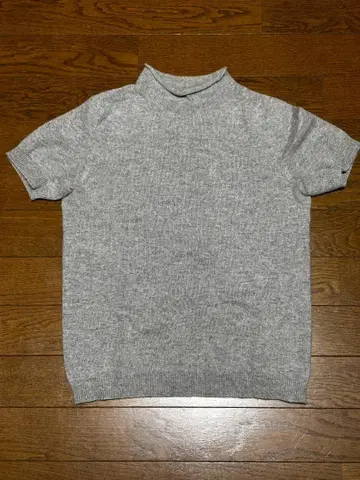 질 샌더 그레이 캐시미어 반팔 니트 34 이탈리아제