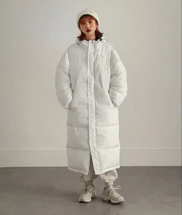 FILA 롱 파이버 다운 코트 / 롱 패딩 / 아우터