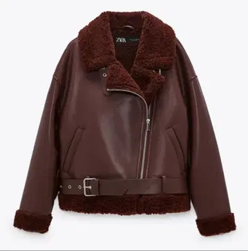 즉시 완판템 ZARA 인조 가죽 자켓 무스탕 자켓 XS