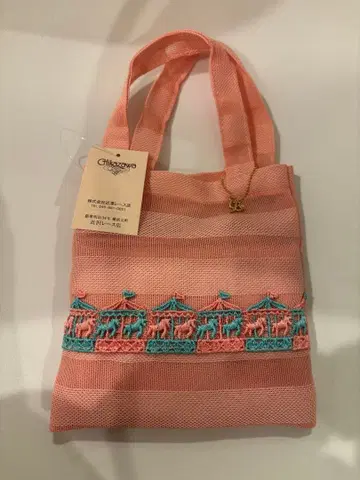 새상품 긴자와 레이스 미니백 포함 에코백 블랙 회전목마