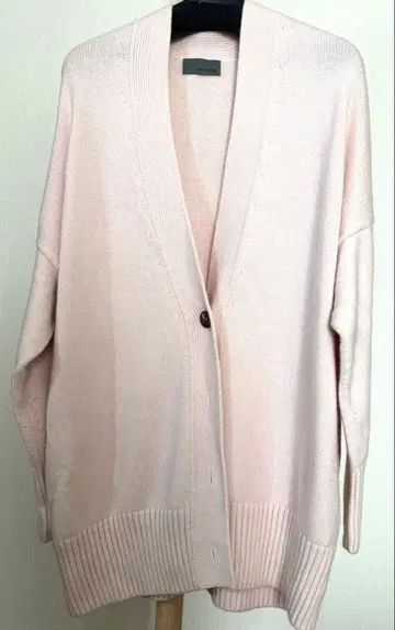 언클레이브 울 니트 가디건 핑크