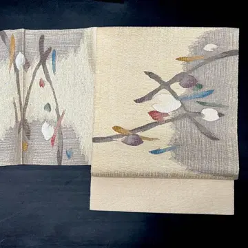 나고야 오비 8촌 순수 실크 스쿠이오리 중고 so136